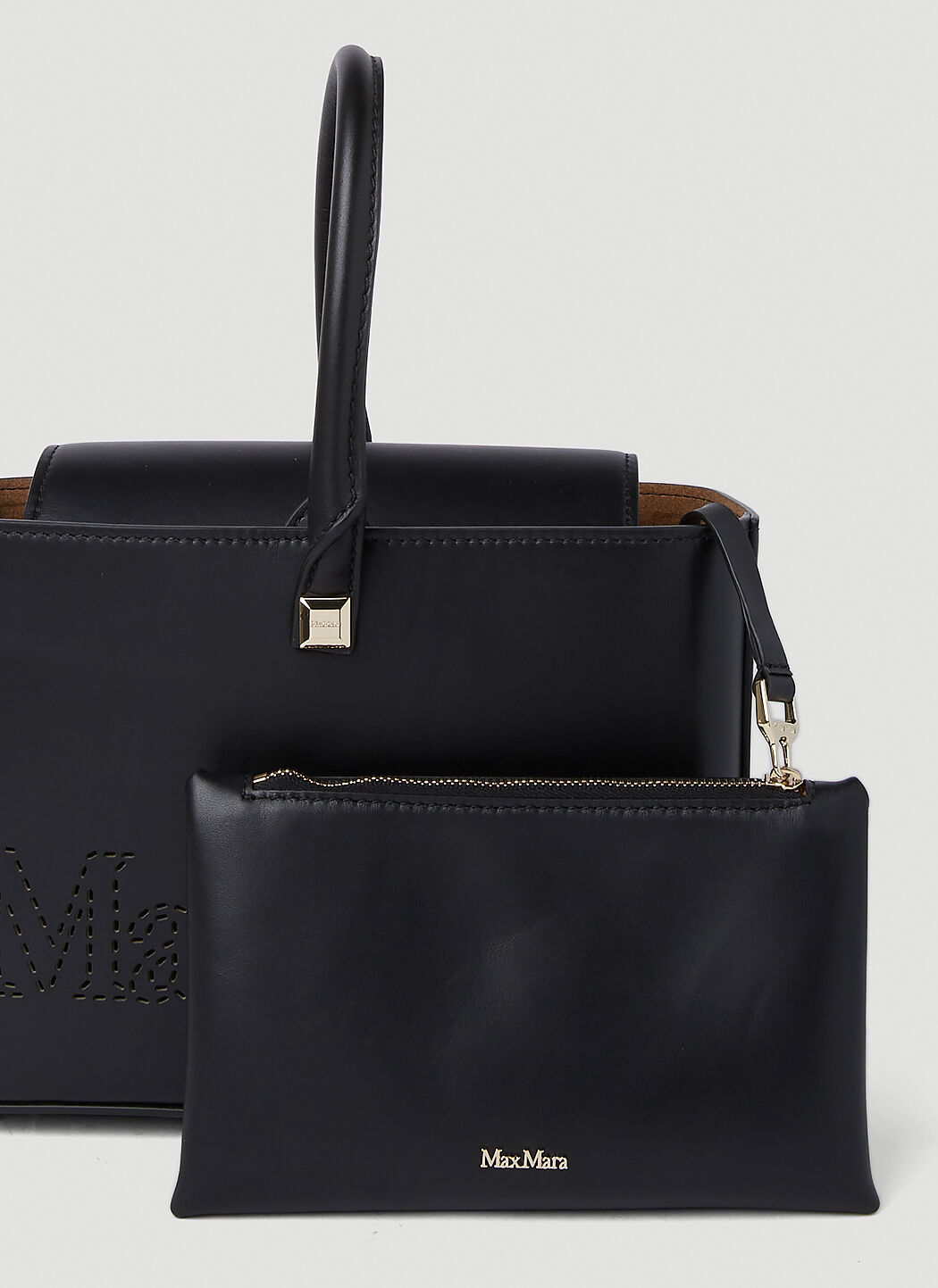 Max Mara Perforated Logo Shopping Tote Bag | LN-CC Max Mara Perforated Logo Shopping Tote Bag | LN-CC