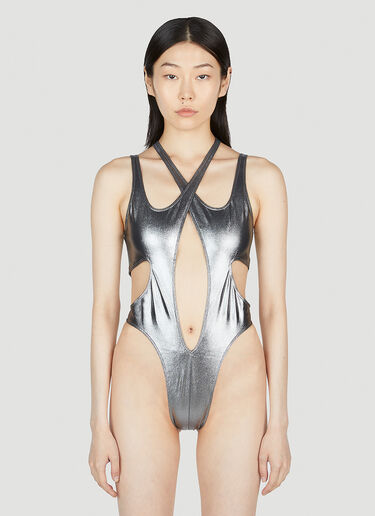 Mugler Metallic Swimsuit Silver mug0252002