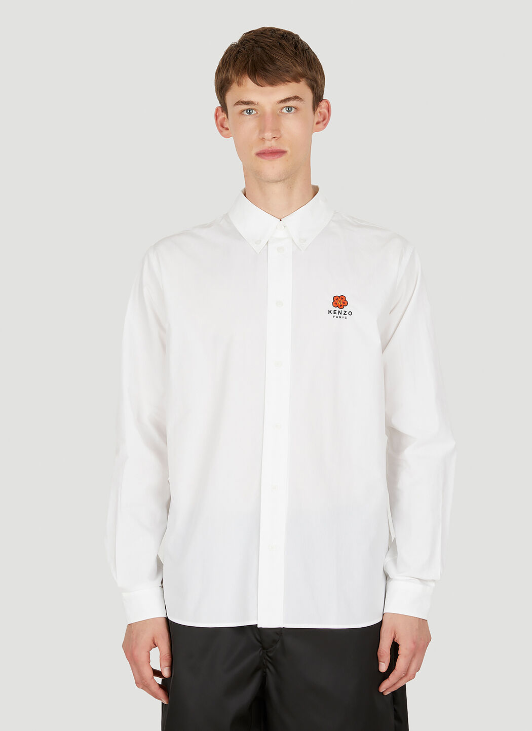 Kenzo Boke Flower Crest Shirt in White LN CC