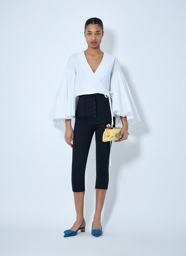 V-Neck Wrap Blouse Jacquemus V-Neck Wrap Blouse White jac0264011