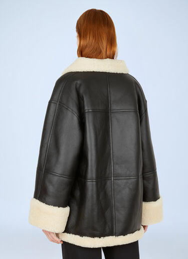 TOTEME Signature Shearling Jacket Black tot0251014