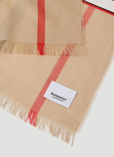 Burberry Check Logo Scarf Brown bur0252054