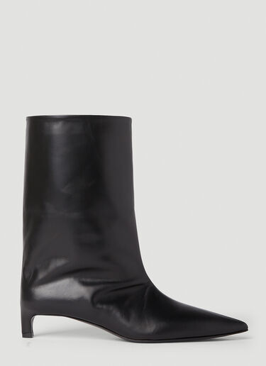 Jil Sander Half Heeled Boots Black jil0251059