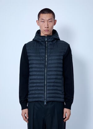 Moncler Padded Cashmere Blend Cardigan Black mon0166017