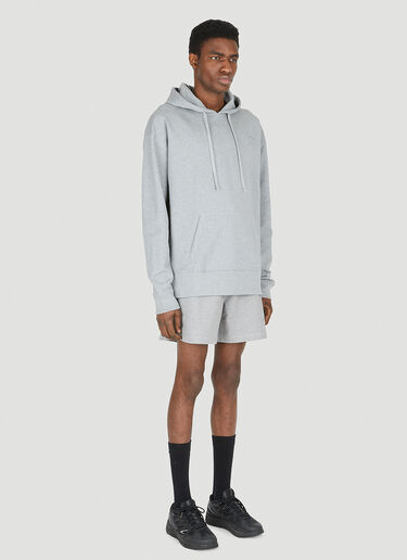 LN-CC® - More Joy: Logo Embroidered Shorts - Grey More Joy Logo Embroidered Shorts Grey mjy0347020