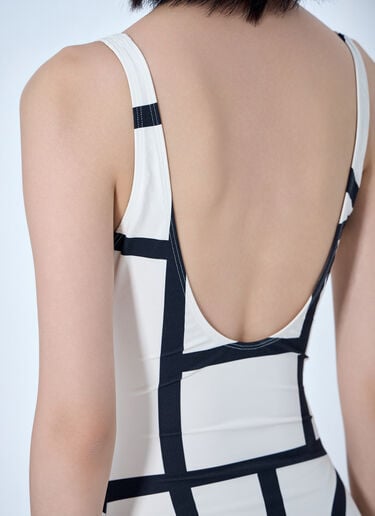 LN-CC® - Toteme: Monogram Swimsuit - White Toteme Monogram Swimsuit White tot0265073