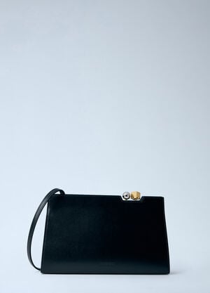 Jacquemus Le Salon Leather Shoulder Bag Black jac0264041