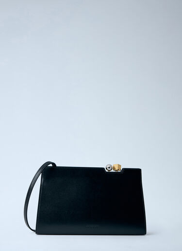 Jacquemus Le Salon Leather Shoulder Bag Black jac0264041