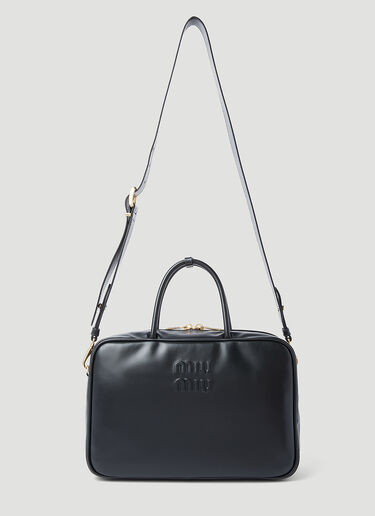 Miu Miu 小号 Trunk 皮革手提包 黑色 miu0254063