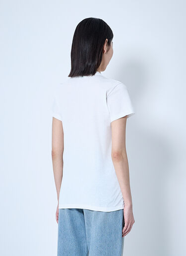 Saint Laurent Logo Motif T-Shirt White sla0259006