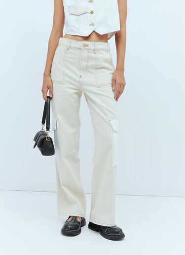 Angi Denim Jeans GANNI Angi Denim Jeans Beige gan0254008