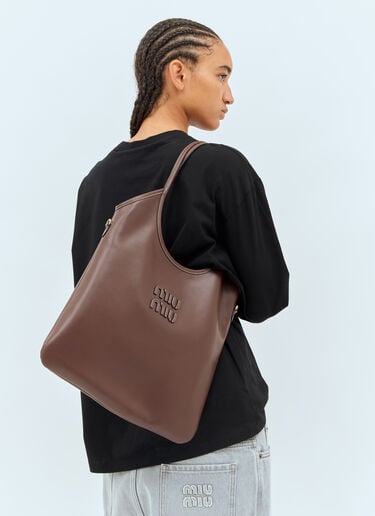 IVY Leather Tote Bag Miu Miu IVY Leather Tote Bag Brown miu0258030