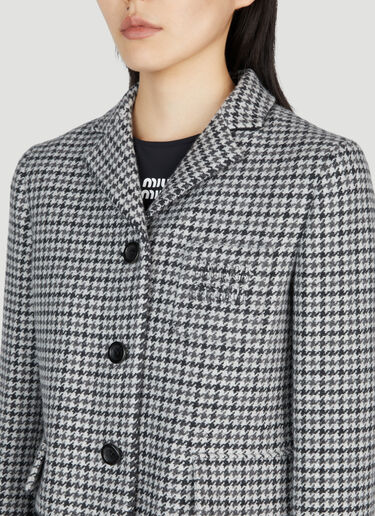 Miu Miu Tweed Cropped Blazer Grey miu0254022