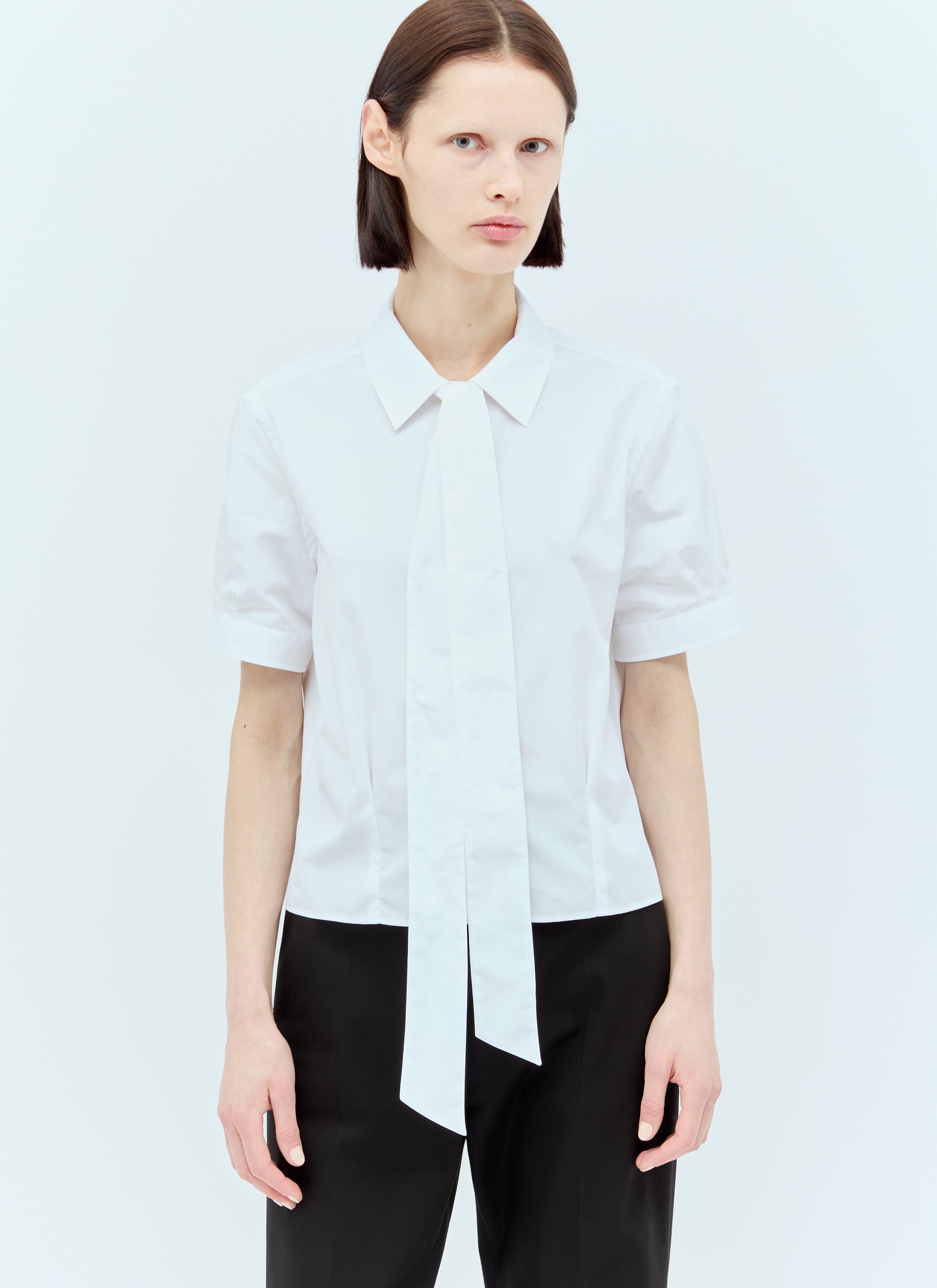 Thom Browne Short Sleeve Tucked Blouse Navy thb0255012