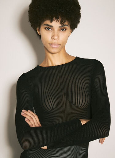 모핑 핀스트라이프 탑 Jean Paul Gaultier 모핑 핀스트라이프 탑 블랙 jpg0258035