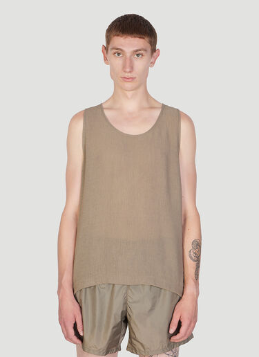 Our Legacy Muck Ruffle Tank Top Beige our0153019