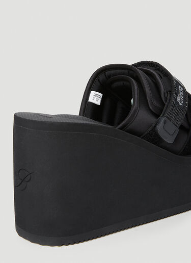 Blumarine x Suicoke Moto Platform Mules Black blm0252029