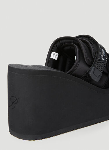 Blumarine x Suicoke Moto 厚底穆勒鞋 黑色 blm0252029