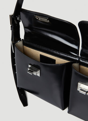 BY FAR Billy Patent Shoulder Bag Black byf0245001