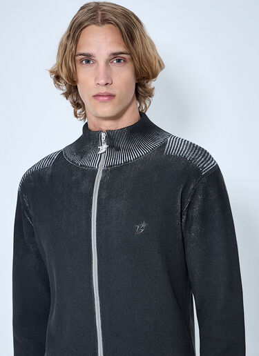 LN-CC® - Bott: Zip-Up Drivers Knit Cardigan - Grey Bott Zip-Up Drivers Knit Cardigan Grey bot0165004