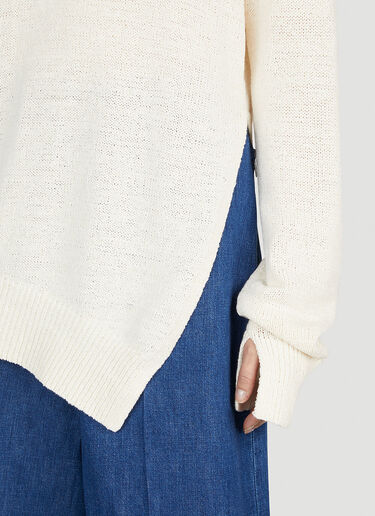 Studio Nicholson Asymmetric Sweater White stn0252003