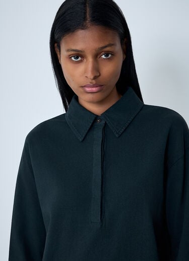 The Row Roddie Polo Top Black row0262001