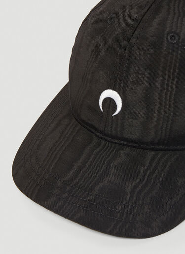 Logo Embroidery Baseball Cap Marine Serre Logo Embroidery Baseball Cap Black mrs0340008