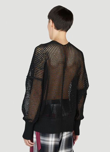 Mesh Sweater Sulvam Mesh Sweater Black sul0152009