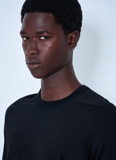 LN-CC® - Rick Owens: Crewneck Cotton T-Shirt - Black Rick Owens Crewneck Cotton T-Shirt Black ric0165050