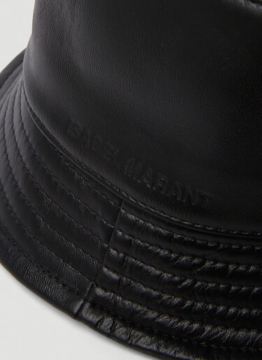 Haley Leather Bucket Hat Isabel Marant Haley Leather Bucket Hat Black ibm0150014