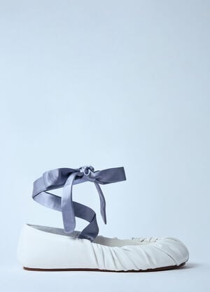 Yume Yume Tied Ballerina Flats White yum0257002