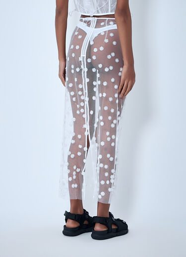 Sheer Floral Overlay Skirt Cecilie Bahnsen Sheer Floral Overlay Skirt White cec0262024