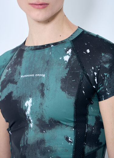 RUNNING ORDER Printed Casey Top Green run0359003