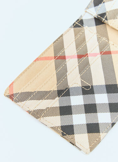 Burberry EKD Check Bi-Fold Wallet Beige bur0158013