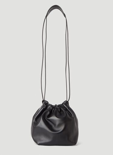 Jil Sander Drawstring Small Shoulder Bag Black jil0245034