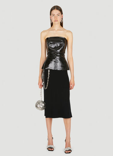 Rabanne Chain Trim Mid Length Skirt Black pac0250013