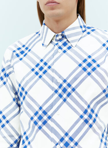 Burberry Check Cotton Shirt White bur0154004