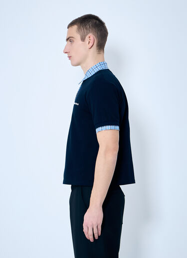 Miu Miu Polo Shirt With Contrast Trims Blue miu0360006