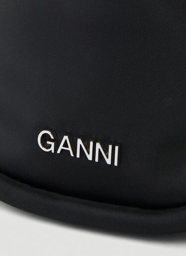 GANNI Small Knot Bucket Handbag Black gan0253043