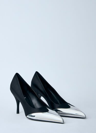 Prada 缎面金属高跟鞋  黑色 pra0260060