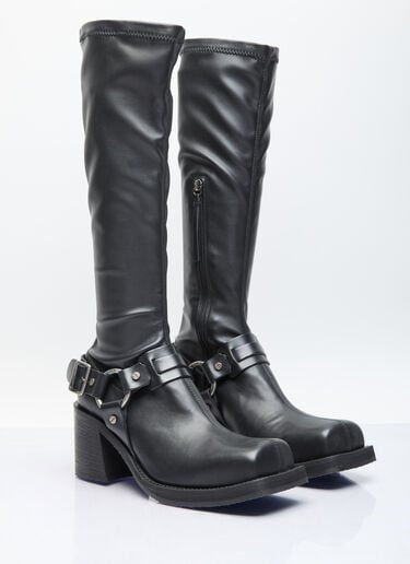 Acne Studios Pull-On Buckle Boots Black acn0256023