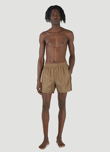 Gucci GG Swim Shorts Brown guc0145056