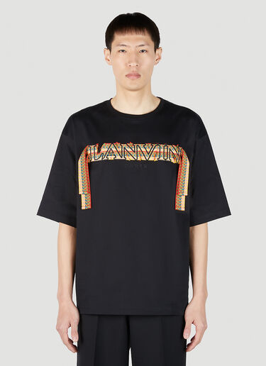 Lanvin Woven Logo T-Shirt Black lnv0151013