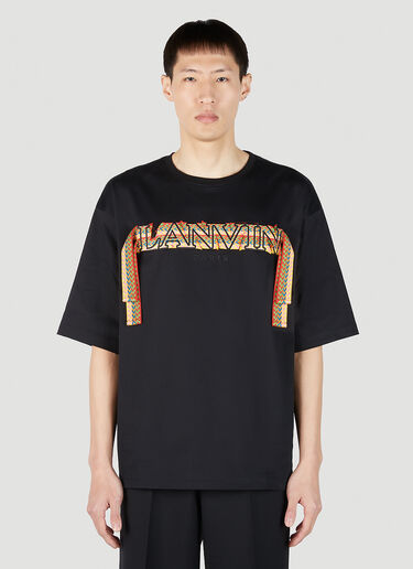 Lanvin ウーブンロゴTシャツ ブラック lnv0151013