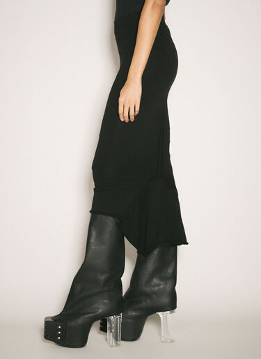 Rick Owens 니트 미디 스커트  블랙 ric0258007