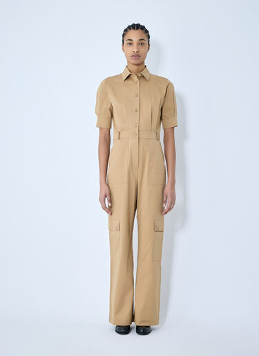 Max Mara Cotton Tailored Jumpsuit Beige max0260006