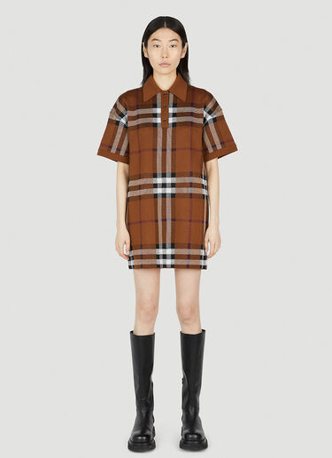 Burberry Carmella Polo Shirt Dress Brown bur0251008