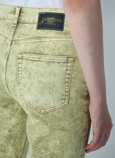 GANNI Foil Overdyed Jeans White gan0260010