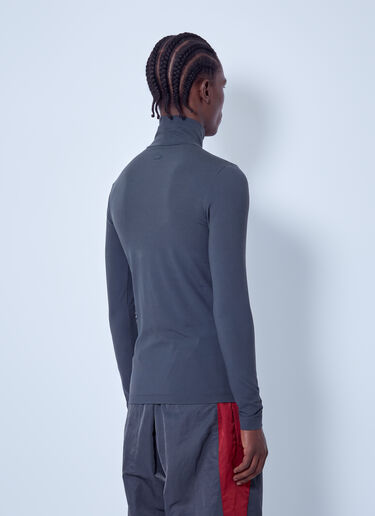LN-CC® - Lacoste: Runway High Neck Printed Stretch T-shirt - Grey Lacoste Runway High Neck Printed Stretch T-shirt Grey lac0166004
