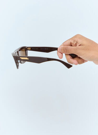 Bottega Veneta Rectangular Sunglasses Brown bos0358002